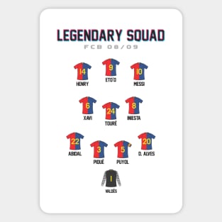 FC Barcelona Legendary 08/09 Line up Sticker